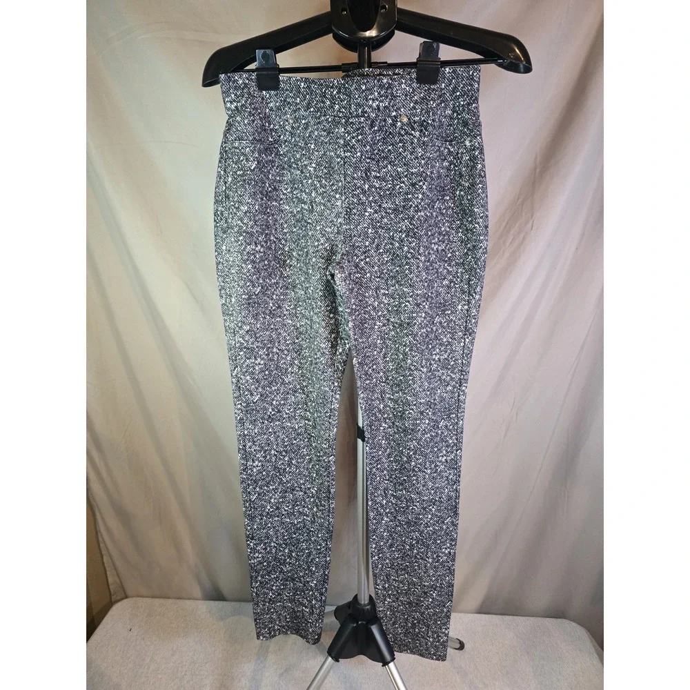 Womens Michael Kors Pants Medium Black White‎ Geometric Print
